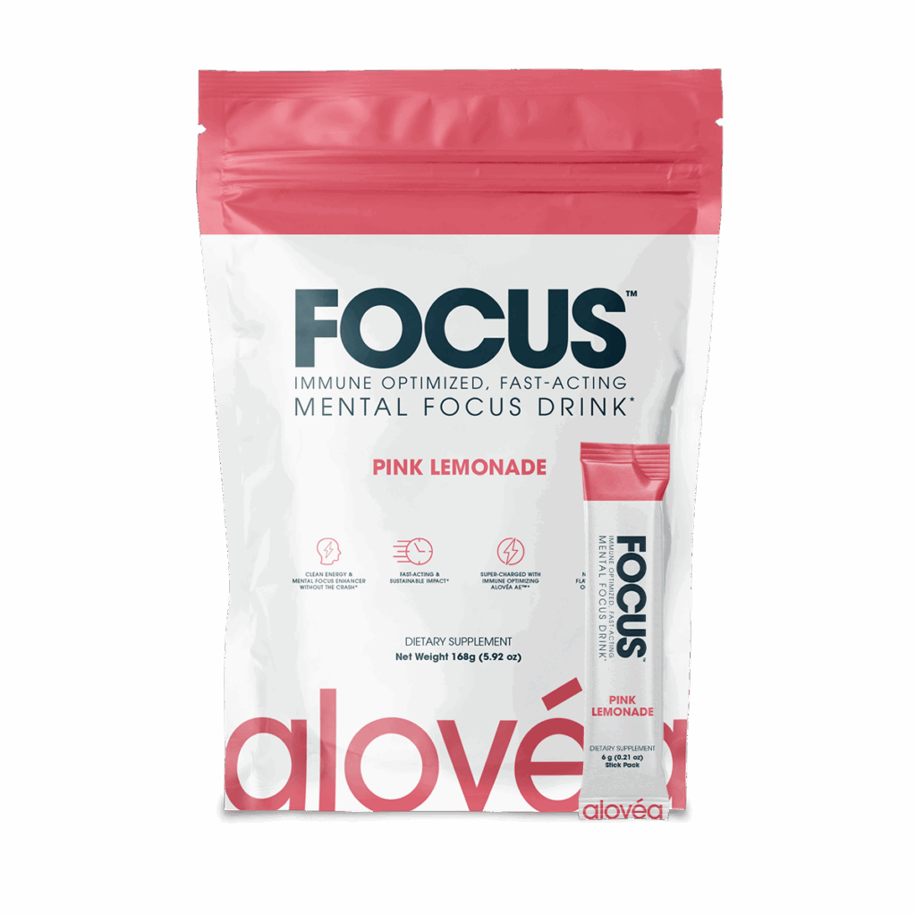Alovéa FOCUS Mental Focus Drink Pink Lemonade